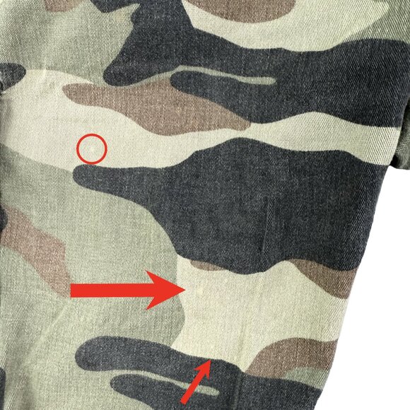 RED-OX Camo Cargo Shorts 34 – Distressed Green Woodland Utility Bottoms Grunge - Picture 14 of 14